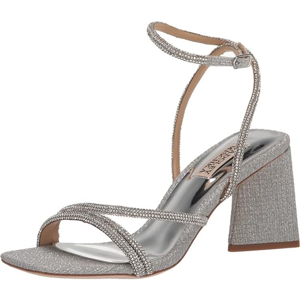 Badgley Mischka Women's Freedom Heeled Sandal, Silver, 9